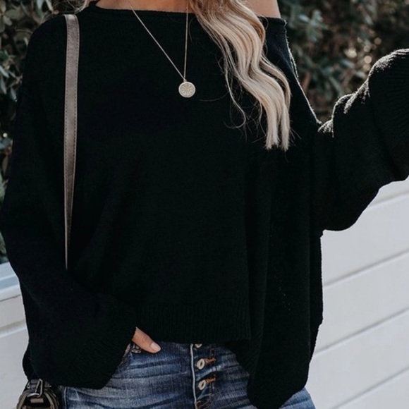 Chic Knit Off the Shoulder Sweater - Picture 2 of 9